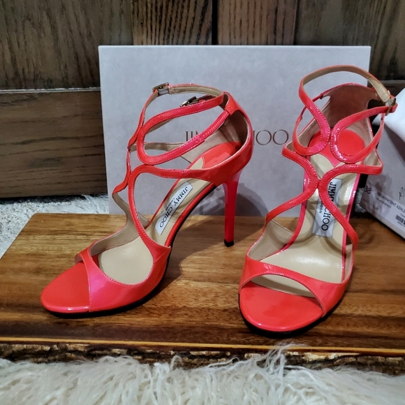 Jimmy Choo Shoes - Jimmy Choo Neon Patent Azalea Fluo Heels